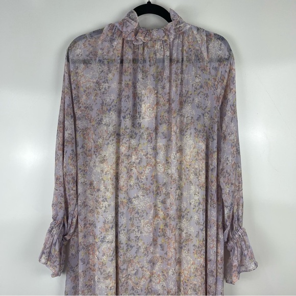 NEW Vici x Fate Dashing Daisies Chiffon Maxi Dress Purple Floral Size Medium - Picture 4 of 13